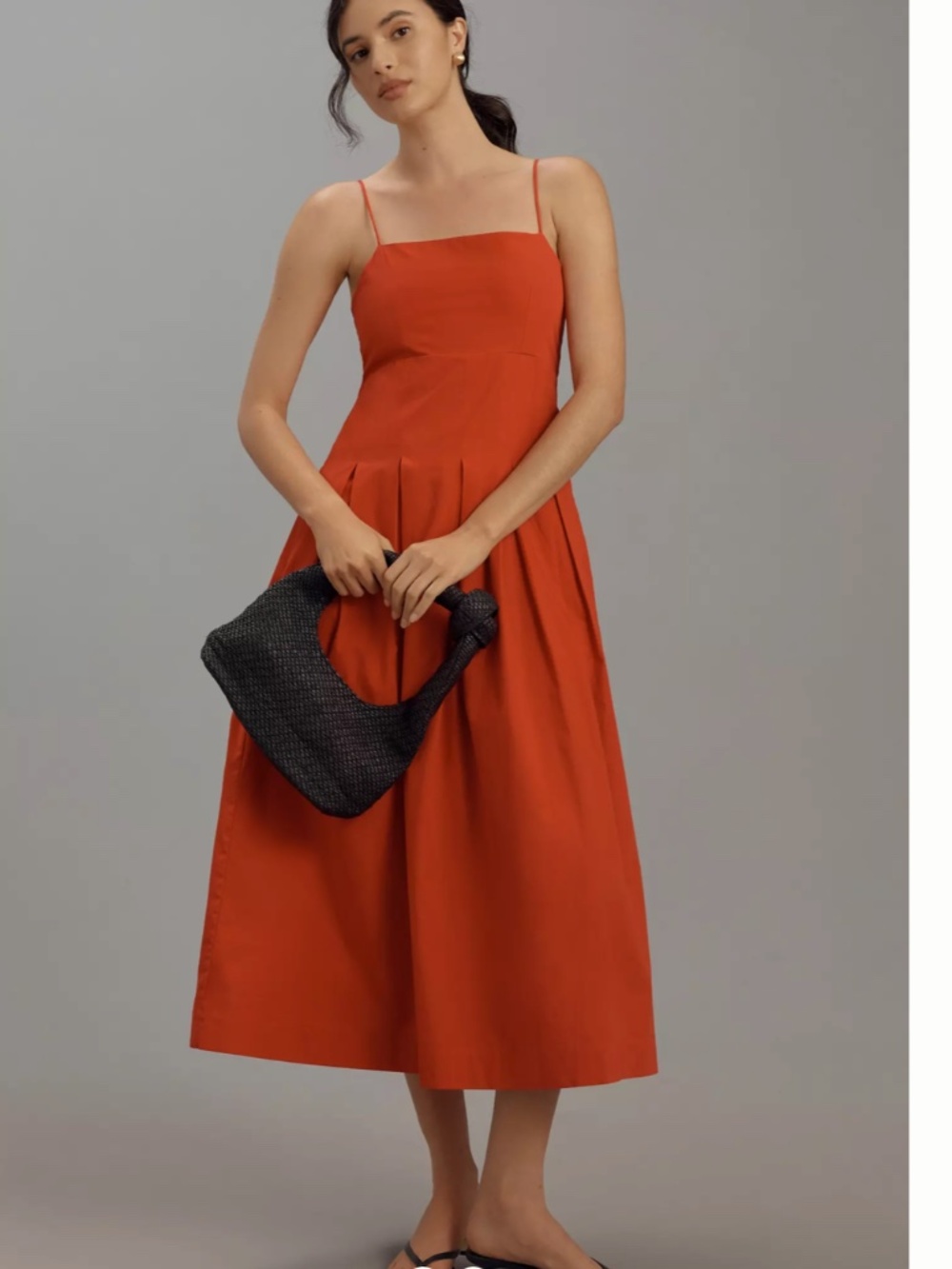 Damson Madder Iris Bow Midi Dress 100% Cotton
